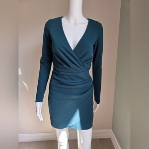Zara Elegant Teal Long Sleeve Women's Top